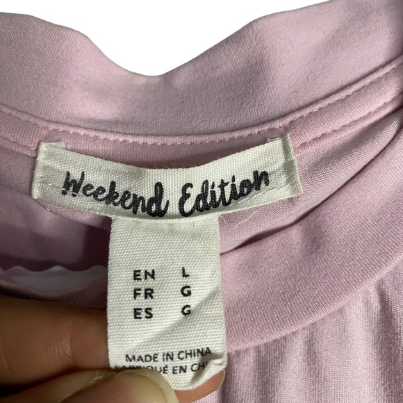 Weekend Edition Women's Soft Pink Cozy Short Sleeve Pajama T-Shirt - Picture 5 of 6